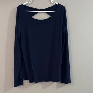 Lilly Pulitzer Navy Cross-Back Long Sleeve Tee